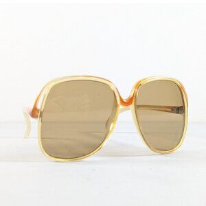 Vintage 1970s French eyeglasses, France 1356 large sunglasses with vinyl case